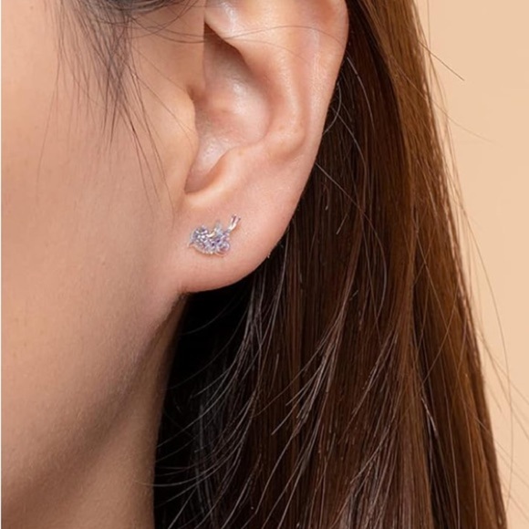 BNWT KMEOSCH 2 Pairs Plastic Bling Birds Earrings Studs for Sensitive Ears - Picture 5 of 5